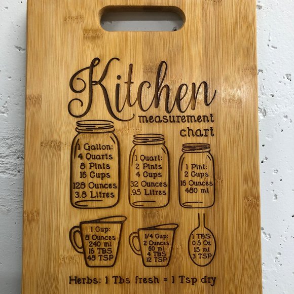 KITCHEN MEASUREMENT CHART - Picture 1 of 2